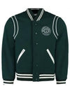 Embroidered Logo Varsity Virgin Wool Bomber Jacket Dark Green - SPORTY & RICH - BALAAN 2