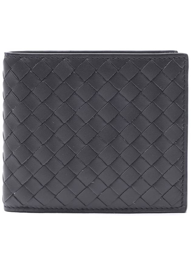 Intrecciato Weaving Half Wallet Dark Grey - BOTTEGA VENETA - BALAAN 2