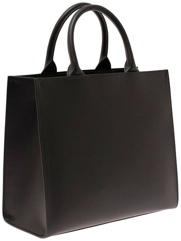 DG Logo Small Leather Tote Bag Black - DOLCE&GABBANA - BALAAN 3