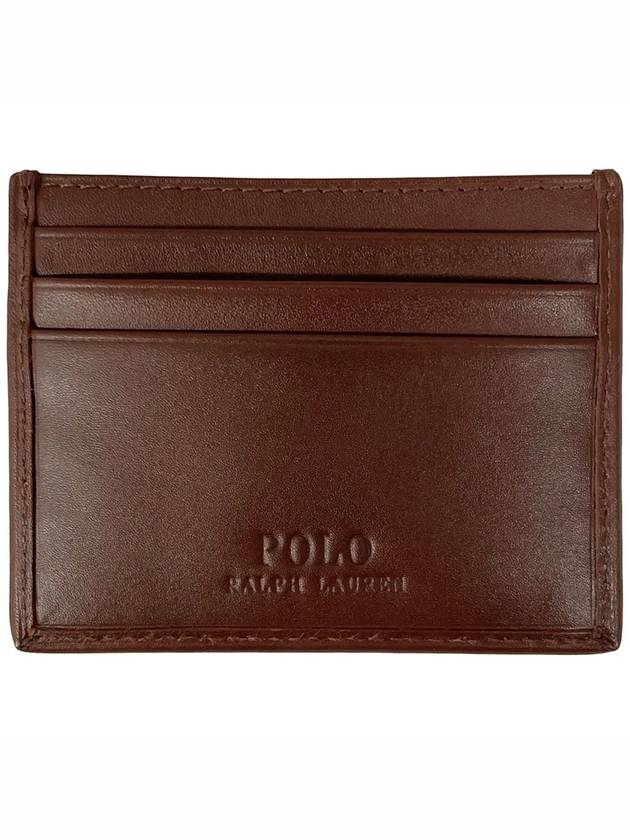 Logo embroidered leather card holder 405952097001 - POLO RALPH LAUREN - BALAAN 4