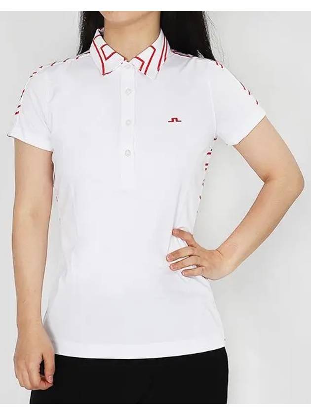 Women's Cara Polo Short Sleeve T-Shirt White - J.LINDEBERG - BALAAN 2