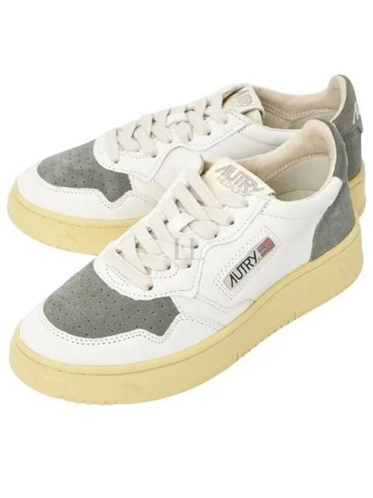 Medalist Grey Suede Low Top Sneakers White - AUTRY - BALAAN 2