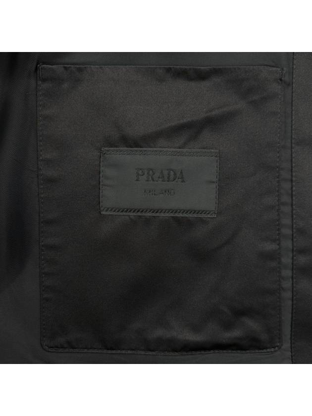 triangle logo wool blouson hooded jacket SGC195 - PRADA - BALAAN 4