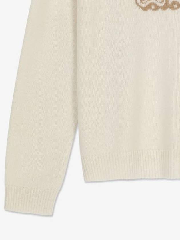 Edo Monogram Cashmere Knit Top Ivory - MAX MARA - BALAAN 6