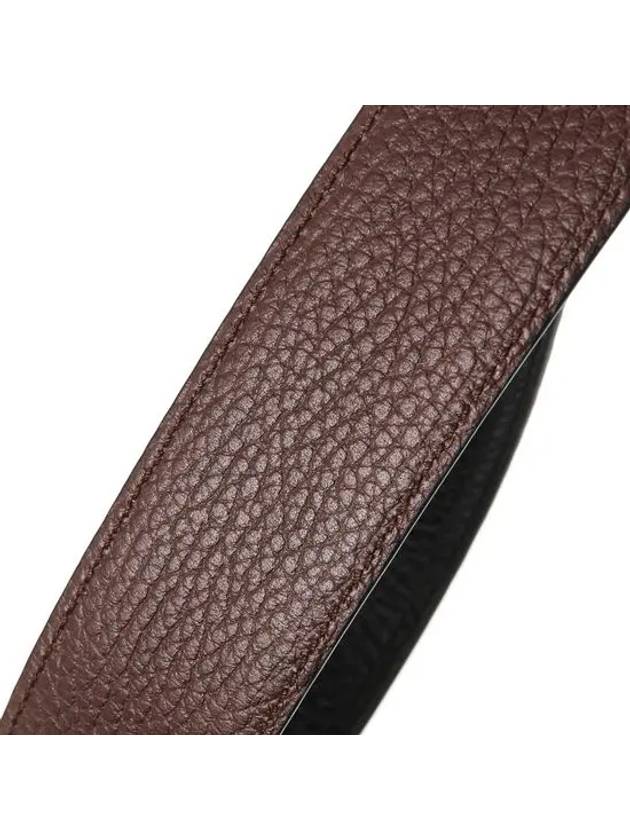 Gancini Reversible Adjustable Calfskin Leather Belt Black Brown - SALVATORE FERRAGAMO - BALAAN 7