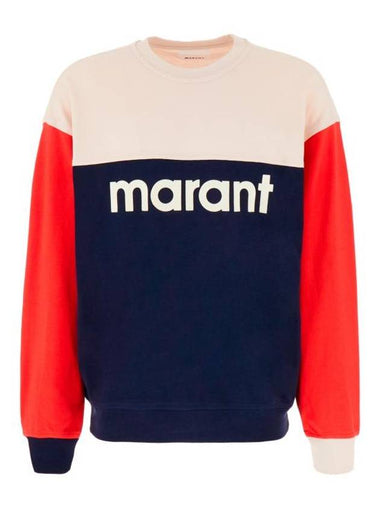 Afton Logo Cotton Sweatshirt Orange Faded Night - ISABEL MARANT - BALAAN 1