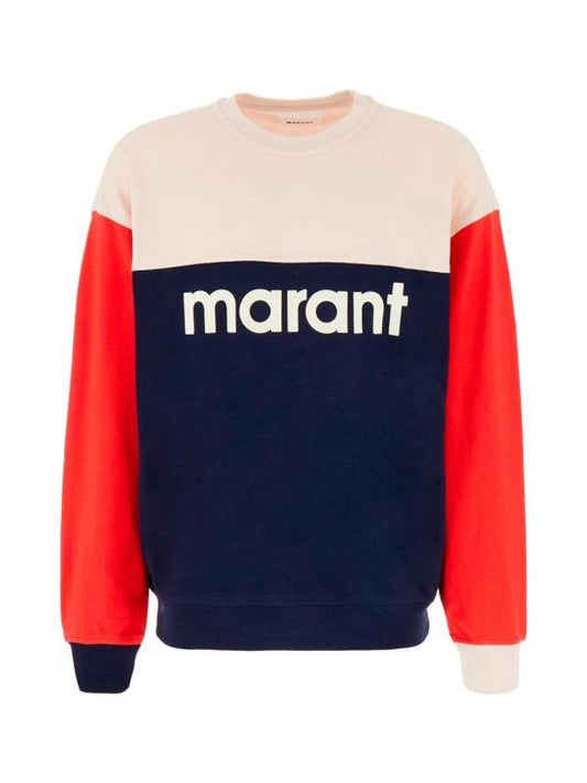 Afton Logo Cotton Sweatshirt Orange Faded Night - ISABEL MARANT - BALAAN 1