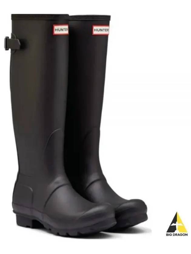 Tall Back Adjustable Wellington Rain Boots Black - HUNTER - BALAAN 2