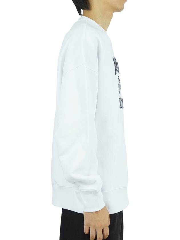 Logo Print Sweatshirt White - AMI - BALAAN 4