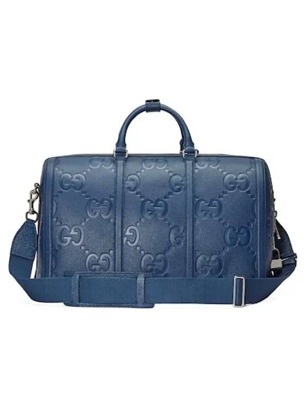 Jumbo GG Small Leather Duffel Bag Blue - GUCCI - BALAAN 7