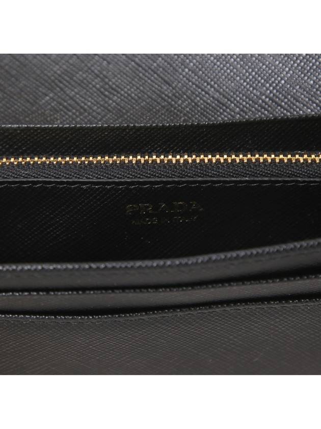 Metal Logo Saffiano Long Wallet Black - PRADA - BALAAN 6