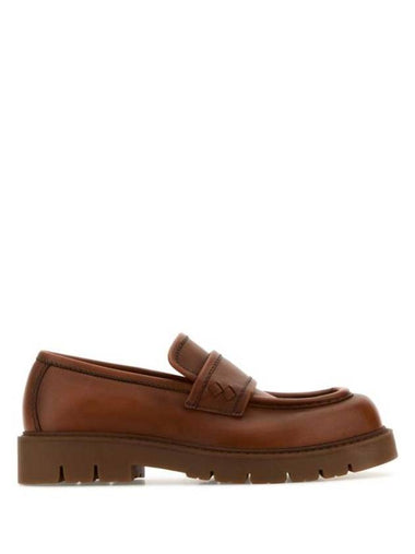 Haddock Leather Loafer Camel - BOTTEGA VENETA - BALAAN 1