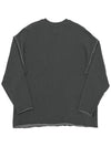 Vintage Dying Cutout Box Long Sleeve T-Shirt Gray - A NOTHING - BALAAN 3