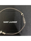 Opyum Charm Bracelet In Metal And Rhinestone Oxidized Silver - SAINT LAURENT - BALAAN 8