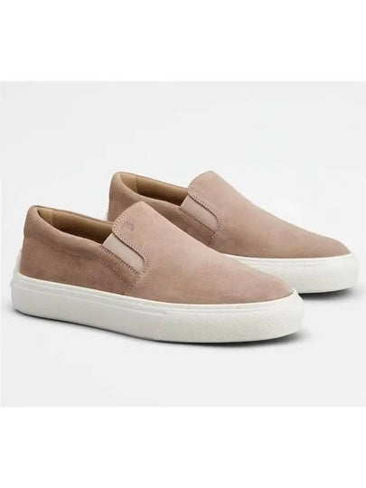 Suede Slip-Ons Beige Pink - TOD'S - BALAAN 2