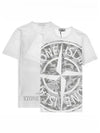 Men's Big Logo Camo Short Sleeve T-Shirt White - STONE ISLAND - BALAAN 2