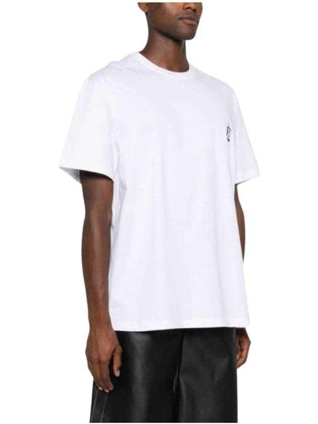 Men's Back Logo Cotton Short Sleeve T-Shirt White - WOOYOUNGMI - BALAAN 3