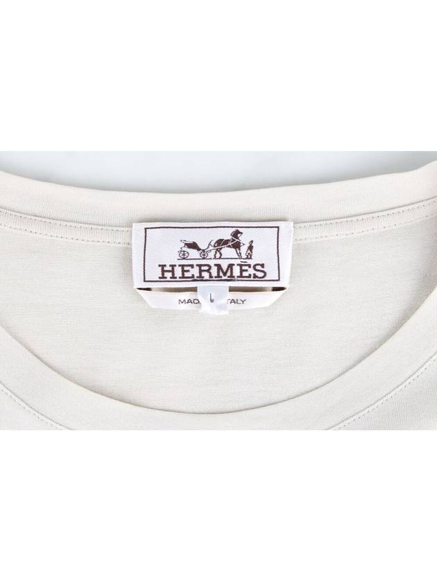 Horsebit Logo Short Sleeve T Shirt L - HERMES - BALAAN 8