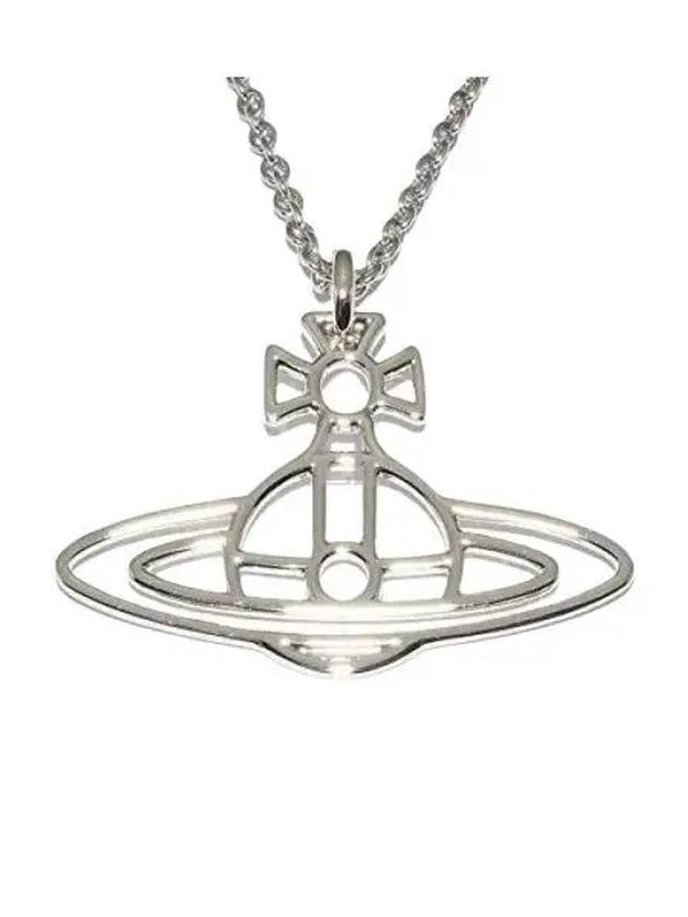 Thin Lines Flat ORB Necklace Silver - VIVIENNE WESTWOOD - BALAAN 2