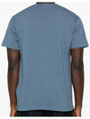 Organic Cotton Short Sleeve T-Shirt Avio Blue - STONE ISLAND - BALAAN 4