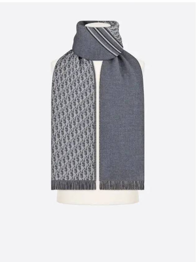 Oblique Wool Muffler Grey - DIOR - BALAAN 6