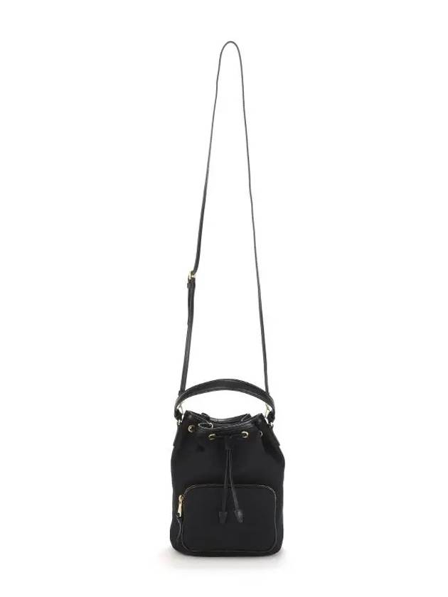 Logo Jacquard Lettering Bucket Bag Black - PRADA - BALAAN 7