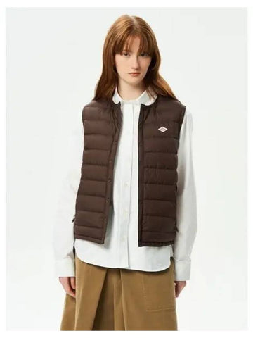 Women s Inner Down Crew Neck Vest Brown Domestic Product GM0023080427017 - DANTON - BALAAN 1