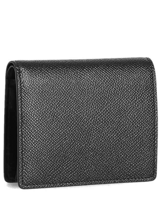 Stitch Logo Compact Bifold Half Wallet Black - MAISON MARGIELA - BALAAN 4