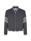 4 Bar Stripe Bomber Jacket Grey - THOM BROWNE - BALAAN 2