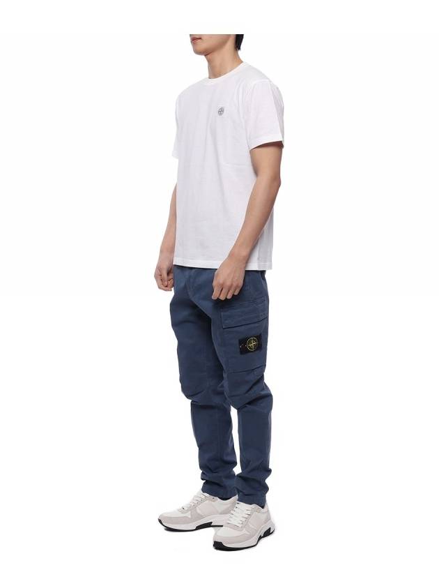 Organic Cotton Short Sleeve T-Shirt White - STONE ISLAND - BALAAN 5