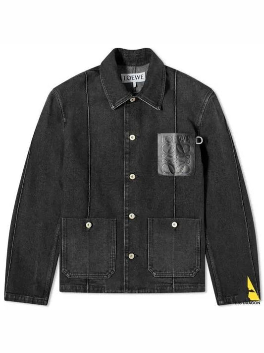 Anagram Workwear Denim Jacket Black - LOEWE - BALAAN 2