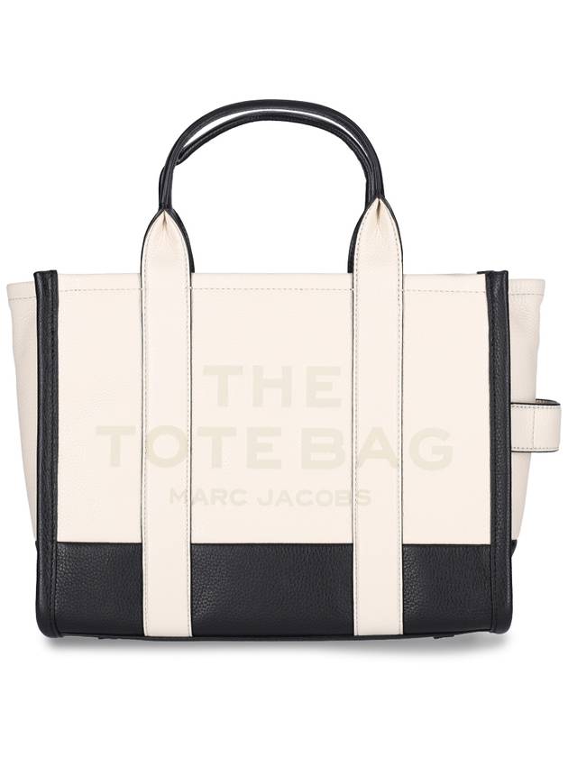 Logo Medium Leather Tote Bag Cream - MARC JACOBS - BALAAN 2