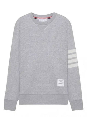 Diagonal striped waffle wool cashmere knit - THOM BROWNE - BALAAN 1