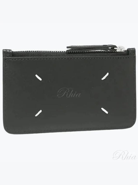 Stitch Zipper Card Wallet Black - MAISON MARGIELA - BALAAN 2