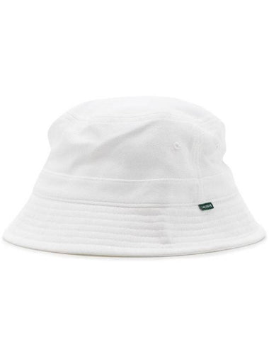 Unisex Organic Cotton Bucket Hat White - LACOSTE - BALAAN 1