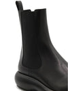 Round Toe Calf Leather Chelsea Boots Black - JIL SANDER - BALAAN 5