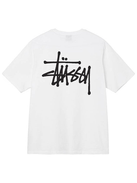 Basic Logo Short Sleeve T-Shirt White - STUSSY - BALAAN 2