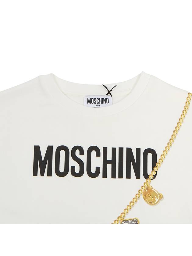 Kids short sleeved T shirt HDM06A LBA00 10063 Adults can wear - MOSCHINO - BALAAN 3