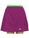 Women's Sierra Golf Pleated Skirt Green Purple - J.LINDEBERG - BALAAN 7