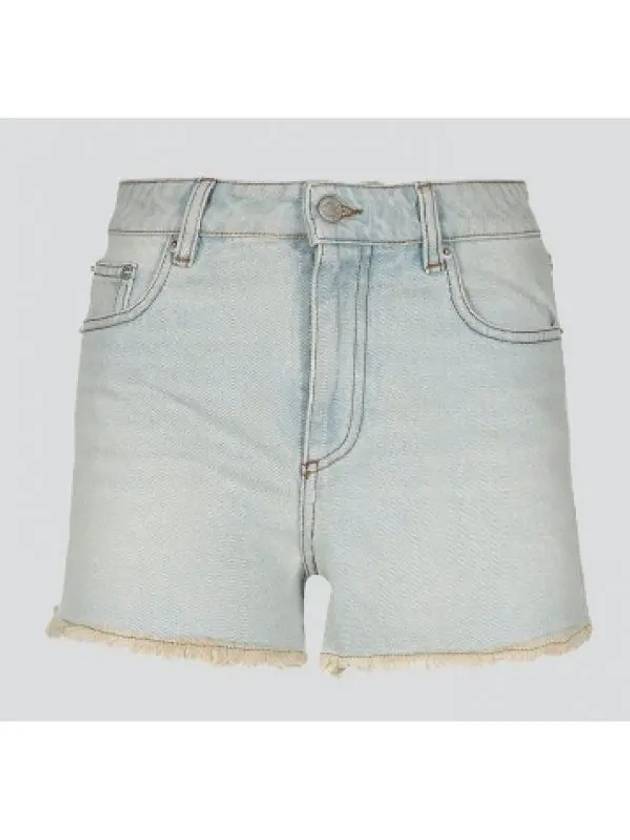 Mini Denim Shorts Light Blue - AMI - BALAAN 2