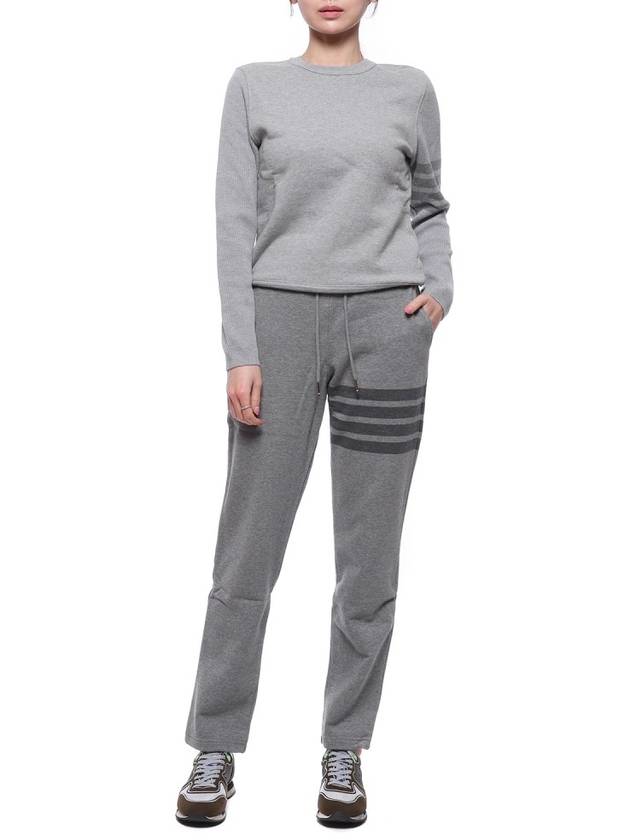 4 Bar Sweat Track Pants Grey - THOM BROWNE - BALAAN 4