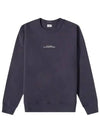 Metropolis Embroidery Logo Sweatshirt Navy - CP COMPANY - BALAAN 2