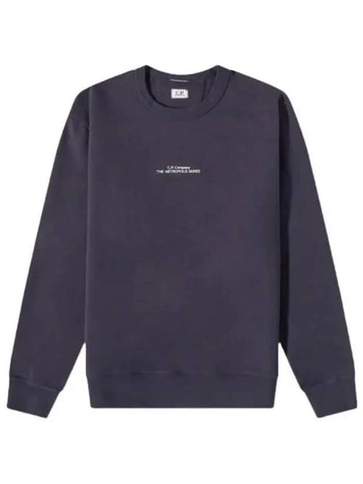 Metropolis Embroidery Logo Sweatshirt Navy - CP COMPANY - BALAAN 2