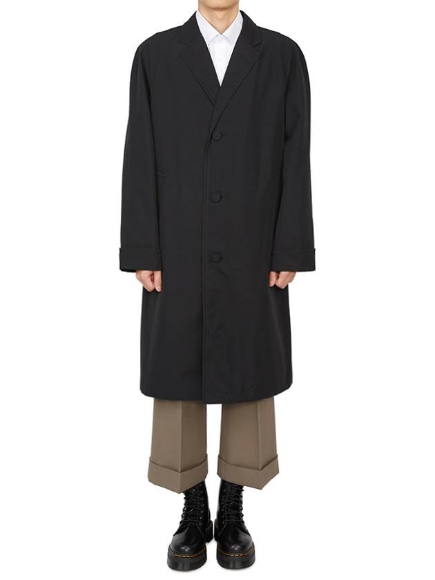 cotton poplin single coat black - GUCCI - BALAAN.