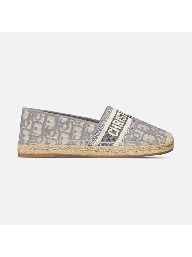 Granville Oblique Embroidered Cotton Espadrilles Grey - DIOR - BALAAN 3