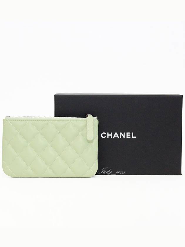 Classic Mini Small Pouch Lambskin Mint Black A82365 B06311 NS844 - CHANEL - BALAAN 3