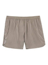 Nickel Logo Swim Shorts Light Taupe - AMI - BALAAN 2