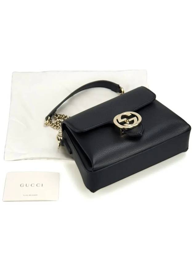 GG Interlocking Chain Mini Shoulder Bag Black - GUCCI - BALAAN 7