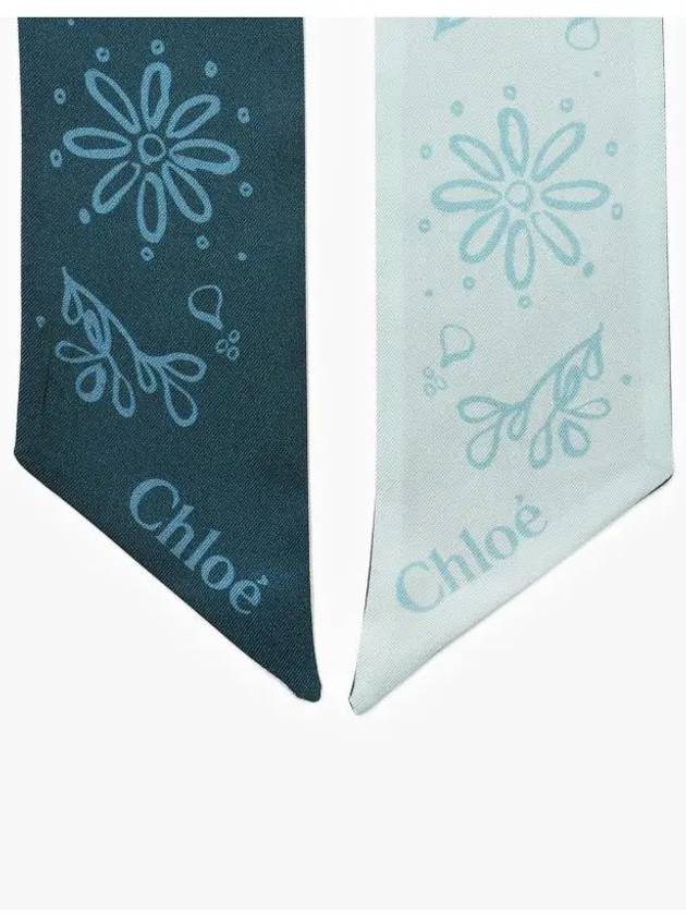 Bandeau Silk Scarf Blue - CHLOE - BALAAN 4