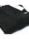 Baby Fox Patch Cosy Cardigan Dark Grey - MAISON KITSUNE - BALAAN 4